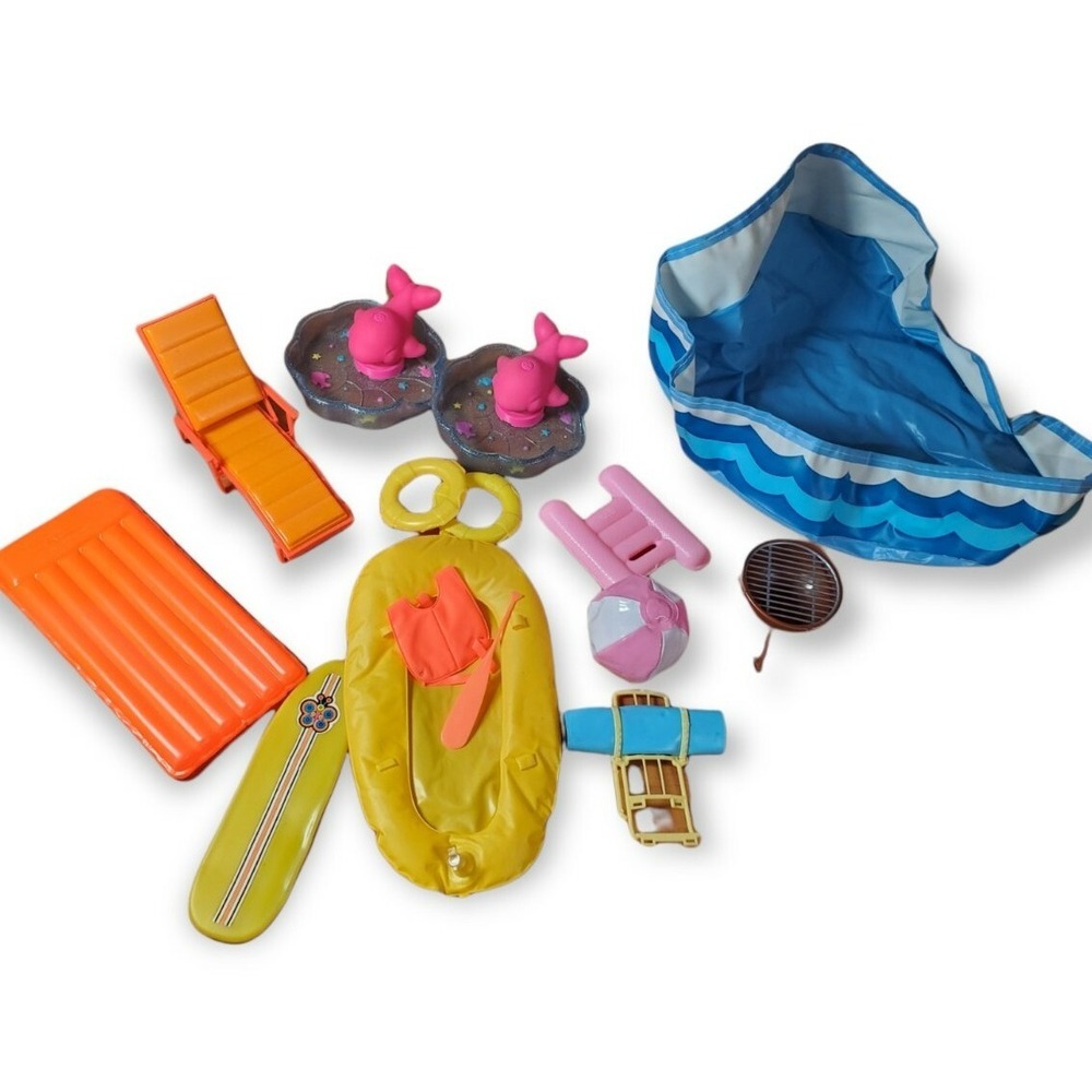 Vintage‎ Arco No  Fashion Doll Backyard Pool Lot For Barbie INCOMPLETE